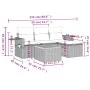 5-teiliges Gartenmöbel-Set und schwarze synthetische Rattankissen von , Gartensets - Ref: Foro24-3256860, Preis: 346,57 €, Ra...