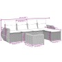 Garden sofa set with cushions 6 pieces beige synthetic rattan by , Garden sets - Ref: Foro24-3224981, Price: 347,67 €, Discou...