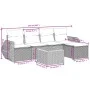 Gartensofa-Set mit Kissen, 6-teilig, beiges synthetisches Rattan von , Gartensets - Ref: Foro24-3224981, Preis: 365,14 €, Rab...