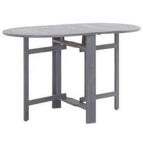 Mesa de jardín de madera maciza de acacia gris 120x70x74 cm de vidaXL, Mesas de jardín - Ref: Foro24-46325, Precio: 181,51 €,...