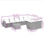 10-teilige Gartensofagarnitur mit grauen synthetischen Rattankissen von , Gartensets - Ref: Foro24-3225164, Preis: 600,85 €, ...