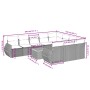 11-piece garden sofa set and gray synthetic rattan cushions by , Garden sets - Ref: Foro24-3225185, Price: 655,35 €, Discount: %