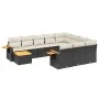 11-piece garden sofa set and black synthetic rattan cushions by , Garden sets - Ref: Foro24-3227204, Price: 651,39 €, Discoun...