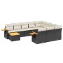 11-teiliges Gartensofa-Set und schwarze synthetische Rattankissen von , Gartensets - Ref: Foro24-3227204, Preis: 607,04 €, Ra...