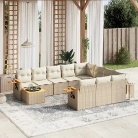 11-piece garden sofa set with beige synthetic rattan cushions by , Garden sets - Ref: Foro24-3227206, Price: 750,59 €, Discou...