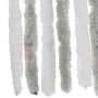 Cortina antimoscas chenilla gris claro y blanco 56x200 cm