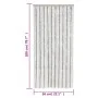 Light gray and white chenille fly curtain 56x200 cm by , Mosquito nets for windows - Ref: Foro24-377312, Price: 38,84 €, Disc...