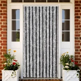 Grauer und schwarzer Chenille-Fliegenvorhang, 56 x 185 cm von , Moskitonetze für Fenster - Ref: Foro24-377325, Preis: 38,21 €...