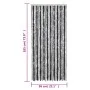 Grauer und schwarzer Chenille-Fliegenvorhang, 56 x 185 cm von , Moskitonetze für Fenster - Ref: Foro24-377325, Preis: 38,21 €...