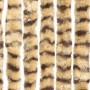 Cortina antimoscas chenilla beige y marrón 100x230 cm
