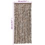 Cortina antimoscas chenilla marrón y blanco 90x200 cm de , Mosquiteras para ventanas - Ref: Foro24-377392, Precio: 59,74 €, D...