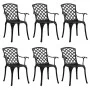 Sillas de jardín 6 unidades aluminio fundido negro de , Conjuntos de jardín - Ref: Foro24-3216320, Precio: 726,79 €, Descuent...