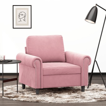 Rosa Samt-Sessel, 60 cm. von , Sofas - Ref: Foro24-359512, Preis: 177,74 €, Rabatt: %