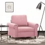Rosa Samt-Sessel, 60 cm. von , Sofas - Ref: Foro24-359512, Preis: 175,00 €, Rabatt: %