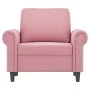 Rosa Samt-Sessel, 60 cm. von , Sofas - Ref: Foro24-359512, Preis: 175,00 €, Rabatt: %