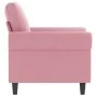 Rosa Samt-Sessel, 60 cm. von , Sofas - Ref: Foro24-359512, Preis: 175,00 €, Rabatt: %