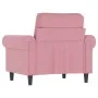 Rosa Samt-Sessel, 60 cm. von , Sofas - Ref: Foro24-359512, Preis: 175,00 €, Rabatt: %