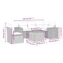 Set de sofás de jardín 6 piezas y cojines ratán sintético negro by , Garden sets - Ref: Foro24-3225446, Price: 432,07 €, Disc...