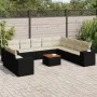 Set de sofás de jardín 11 pzas y cojines ratán sintético negro de , Conjuntos de jardín - Ref: Foro24-3225517, Precio: 694,89...