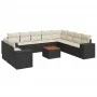 Set de sofás de jardín 11 pzas y cojines ratán sintético negro de , Conjuntos de jardín - Ref: Foro24-3225517, Precio: 694,89...