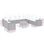 Set de sofás de jardín 11 pzas y cojines ratán sintético negro by , Garden sets - Ref: Foro24-3225517, Price: 637,85 €, Disco...