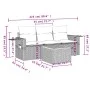 Gartensitzgruppe 4-teilig mit schwarzen Polstern aus synthetischem Rattan von , Gartensets - Ref: Foro24-3256762, Preis: 293,...