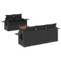 Set de sofás de jardín 6 piezas y cojines ratán sintético negro by , Garden sets - Ref: Foro24-3256776, Price: 493,81 €, Disc...