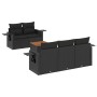 Set de sofás de jardín 6 piezas y cojines ratán sintético negro by , Garden sets - Ref: Foro24-3256776, Price: 463,68 €, Disc...