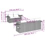 6-teiliges Gartensofa-Set und Kissen aus schwarzem Kunststoff-Rattan. von , Gartensets - Ref: Foro24-3256776, Preis: 463,68 €...