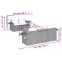 6-teiliges Gartensofa-Set und Kissen aus schwarzem Kunststoff-Rattan. von , Gartensets - Ref: Foro24-3256776, Preis: 493,61 €...
