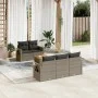 Gartenmöbel-Set, 6-teilig, mit grauen Polstern aus synthetischem Rattan. von , Gartensets - Ref: Foro24-3256781, Preis: 415,4...