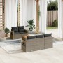 Gartenmöbel-Set, 6-teilig, mit grauen Polstern aus synthetischem Rattan. von , Gartensets - Ref: Foro24-3256781, Preis: 424,5...