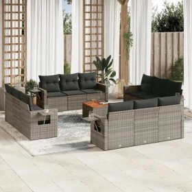 Set sofás de jardín con cojines 13 piezas ratán sintético gris by , Garden sets - Ref: Foro24-3256830, Price: 950,78 €, Disco...