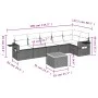 Set de comedor de jardín 7 pzas y cojines ratán sintético negro by , Garden sets - Ref: Foro24-3256902, Price: 467,92 €, Disc...