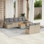 Garden sofa set with beige cushions 10 pieces synthetic rattan by , Garden sets - Ref: Foro24-3257095, Price: 580,78 €, Disco...