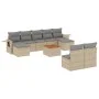 Garden sofa set with beige cushions 10 pieces synthetic rattan by , Garden sets - Ref: Foro24-3257095, Price: 580,78 €, Disco...
