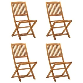 Folding garden chairs 4 units solid acacia wood by vidaXL, Garden chairs - Ref: Foro24-46340, Price: 191,41 €, Discount: %