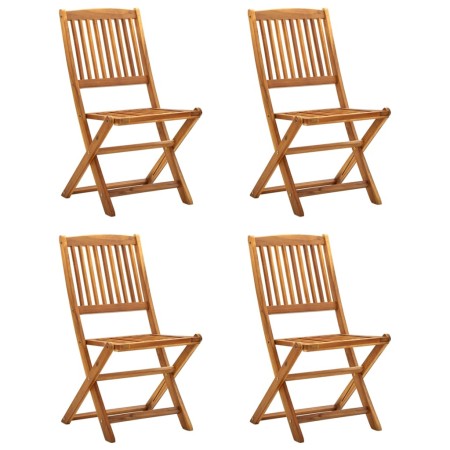 Klappbare Gartenstühle 4 Einheiten aus massivem Akazienholz von vidaXL, Gartenstühle - Ref: Foro24-46340, Preis: 194,59 €, Ra...