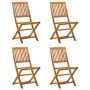 Klappbare Gartenstühle 4 Einheiten aus massivem Akazienholz von vidaXL, Gartenstühle - Ref: Foro24-46340, Preis: 190,54 €, Ra...