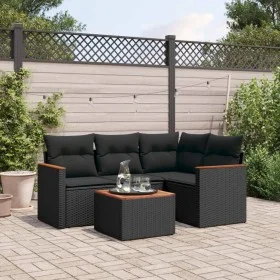 Gartenmöbel-Set, 5-teilig, mit schwarzen Polstern aus synthetischem Rattan. von , Gartensets - Ref: Foro24-3258338, Preis: 34...