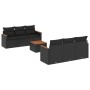 Set de comedor de jardín 7 pzas y cojines ratán sintético negro de , Conjuntos de jardín - Ref: Foro24-3258191, Precio: 506,5...