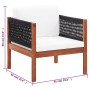 Gartenmöbel-Set 4-teilig aus massivem Akazienholz von vidaXL, Gartensets - Ref: Foro24-46343, Preis: 447,30 €, Rabatt: %