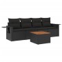 Gartenmöbel-Set, 5-teilig, mit schwarzen Polstern aus synthetischem Rattan. von , Gartensets - Ref: Foro24-3256769, Preis: 33...