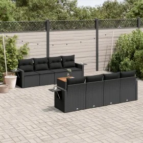 Set de sofás de jardín 8 piezas y cojines ratán sintético negro by , Garden sets - Ref: Foro24-3256811, Price: 635,20 €, Disc...