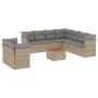 Juego de sofás jardín con cojines beige 10 pzas ratán sintético by , Garden sets - Ref: Foro24-3223714, Price: 606,57 €, Disc...