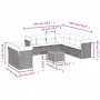 Gartensofa-Set mit 10-teiligen beigen Kissen aus synthetischem Rattan. von , Gartensets - Ref: Foro24-3223714, Preis: 605,62 ...