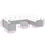 Set de sofás de jardín 11pzas con cojines ratán sintético beige by , Garden sets - Ref: Foro24-3225520, Price: 714,67 €, Disc...