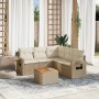 Juego de sofás jardín con cojines 6 pzas ratán sintético beige de , Conjuntos de jardín - Ref: Foro24-3256891, Precio: 443,34...