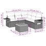 Gartensofa-Set mit 6-teiligen Kissen aus synthetischem Rattan in Beige. von , Gartensets - Ref: Foro24-3256891, Preis: 443,34...