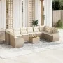 Set de sofás de jardín 11pzas con cojines ratán sintético beige by , Garden sets - Ref: Foro24-3225176, Price: 763,78 €, Disc...